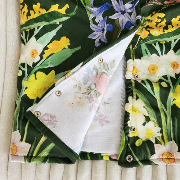 Floral Green Vest Wool And Cotton - Picture 8 of 9